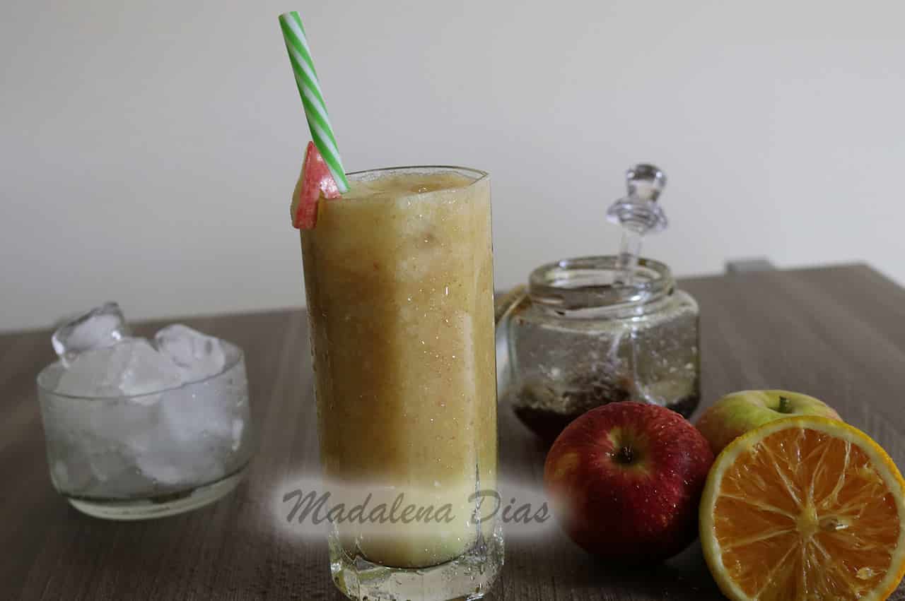 FOTO SUCO DE MAÇA COM LARANJA