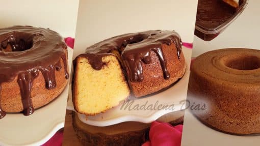 foto Bolo de Iogurte com Cobertura de Chocolate